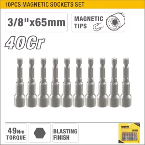 UYUS JUEGO DE 10 PCS DE ADAPTADORES MAGNÉTICOS PARA DADO – 3/8″X65