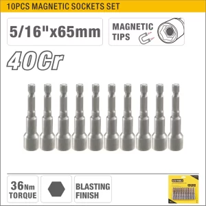 UYUS JUEGO DE 10 PCS DE ADAPTADORES MAGNÉTICOS PARA DADO – 5/16″X65