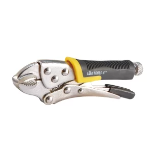 UYUS JUEGO DE 2 PCS DE ALICATES DE BLOQUEO DE MANDÍBULA CURVADA CON MANGO TPR – 4″4.5″