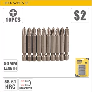 UYUS JUEGO DE 10 PCS DE PUNTA ESTRELLA INTERCAMBIABLES PARA DESTORNILLADOR – PH2X50MM