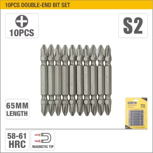 UYUS JUEGO DE 10 PCS DE PUNTA ESTRELLA DE DOBLE LADO INTERCAMBIABLES PARA DESTORNILLADOR – #2/#2,65MM