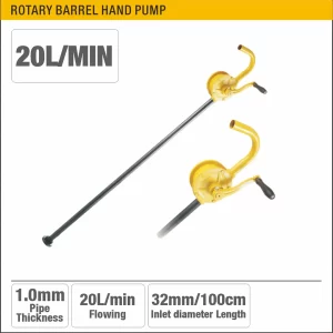 UYUS BOMBA DE ACEITE PARA BARRIL GIRATORIA MANUAL – 20L/MIN