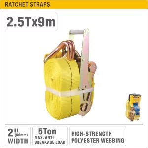 UYUS CORREA DE AMARRE (TEMPLÓN) CON TRINQUETE – 2″X9M-5T