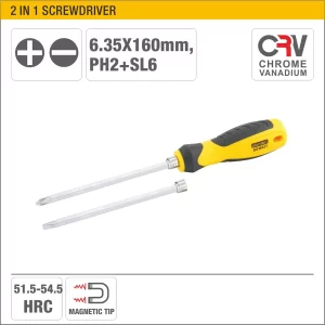 UYUS DESTORNILLADOR INTERCAMBIABLE CON MANGO TPR (PUNTA IMÁNTADA) – 6.35X160MM