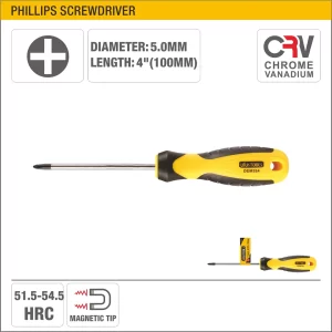 UYUS DESTORNILLADOR ESTRELLA CON MANGO TPR (PUNTA IMÁNTADA) – PH1X100MM