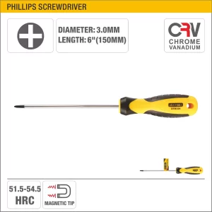 UYUS DESTORNILLADOR ESTRELLA CON MANGO TPR (PUNTA IMÁNTADA) – PH0X150MM