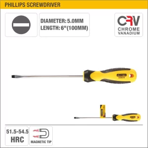 UYUS DESTORNILLADOR PLANO CON MANGO TPR (PUNTA IMÁNTADA) – 5X150MM