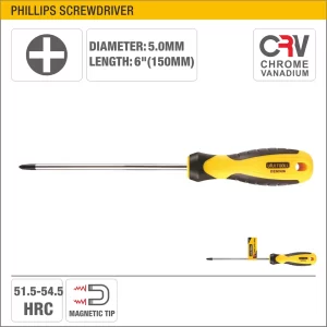 UYUS DESTORNILLADOR ESTRELLA CON MANGO TPR (PUNTA IMÁNTADA) – PH1X150MM