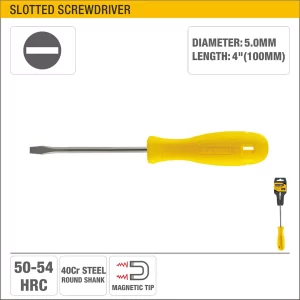 UYUS DESTORNILLADOR PLANO CON MANGO PVC – 5X100MM