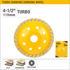 UYUS DISCO DE PULIR DE DIAMANTE TURBO – 4-1/2″(115MM);7/8″(22.2MM)