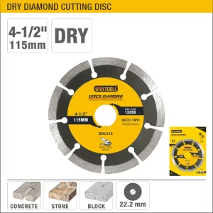 UYUS DISCO DE CORTE DE DIAMANTE SECO – 4-1/2″(115MM);7/8″(22.2MM)