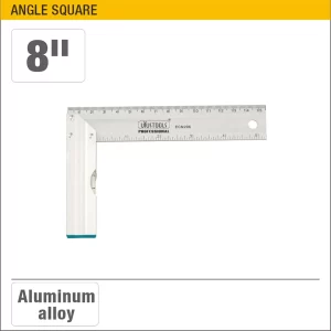 UYUS ESCUADRA DE ALUMINIO CON NIVEL – 8″