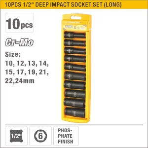 UYUS JUEGO DE 10 PCS DE DADOS DE IMPACTO LARGO – 1/2″