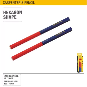 UYUS LÁPIZ DE CARPINTERO HEXAGONAL (BI-COLOR) – 176X10MM