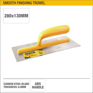 UYUS LLANA LISA DE ACERO INOXIDABLE PARA ENLUCIDO CON MANGO PLÁSTICO – 279X127MM