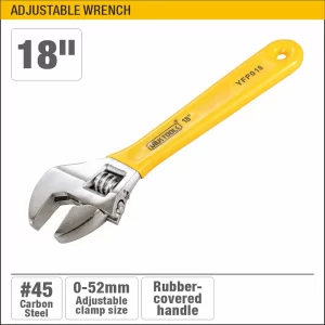 UYUS LLAVE FRANCESA CON MANGO DE AGARRE – 18″