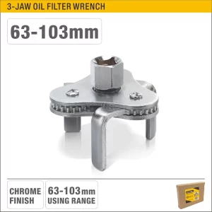 UYUS LLAVE DE FILTRO DE ACEITE DE 3 MORDAZAS – 63-103MM