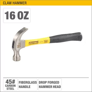 UYUS MARTILLO DELUXE CON MANGO DE FIBRA DE VIDRIO – 16OZ