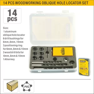 UYUS JUEGO DE 14 PCS DE PERFORACIÓN OBLICUOS PARA MADERA – 6,8,10MM