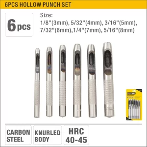 UYUS JUEGO DE 6 PCS DE SACABOCADOS – 1/8″-5/16″