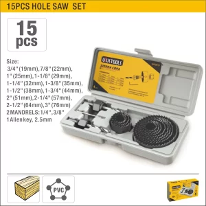 UYUS JUEGO DE 15 PCS DE SIERRA DE COPA (SACABODADOS)