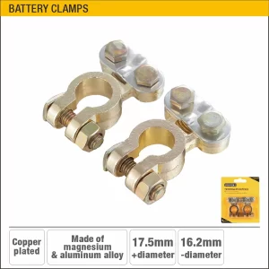 UYUS JUEGO DE 2 PCS DE ABRAZADERAS DE BATERÍA – 115G