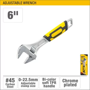 UYUS LLAVE FRANCESA CON MANGO DE PLÁSTICO – 6″