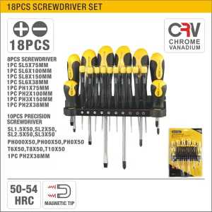 UYUS JUEGO DE 18 PCS DE DESTORNILLADORES MANUALES