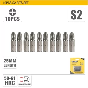 UYUS JUEGO DE 10 PCS DE PUNTA ESTRELLA INTERCAMBIABLES PARA DESTORNILLADOR – PH2X25MM