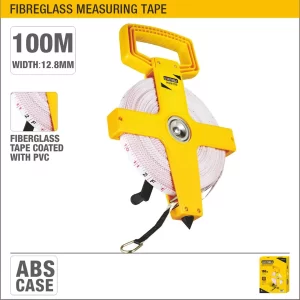 UYUS HUINCHA LARGA DE CARRETE ABIERTO DE FIBRA DE VIDRIO – 100M