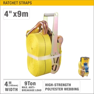 UYUS CORREA DE AMARRE (TEMPLÓN) CON TRINQUETE – 4″X9T–9M