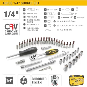 UYUS JUEGO DE 46 PCS DE DADOS – 1/4″