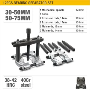 UYUS JUEGO DE 12 PCS DE EXTRACTORES DE RODAMIENTOS – 30-50MM 50-70MM