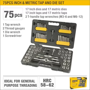 UYUS JUEGO DE 75 PCS DE TARRAJAS Y MACHUELOS