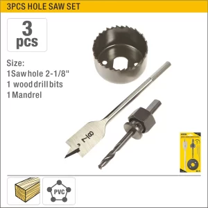 UYUS JUEGO DE 3 PCS DE SIERRAS PARA AGUJEROS (CHAPA)