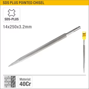 UYUS BROCA PARA MARTILLO ELÉCTRICO (PUNTA) – SDS-PLUS – 14X250X3.2
