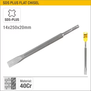 UYUS BROCA PARA MARTILLO ELÉCTRICO (PLANA) – SDS-PLUS – 14X250X20