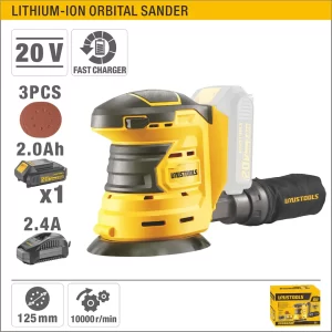 UYUS LIJADORA ROTORBITAL INALÁMBRICA – 20V/125MM/2.0A