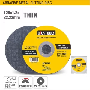 UYUS DISCO CORTA METAL – 125 X 1.2 X 22.23MM;10220-80M/S