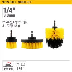 UYUS JUEGO DE 3 PCS DE BROCHAS DE LIMPIEZA PARA TALADRO
