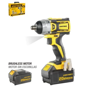 UYUS PISTOLA DE IMPACTO INALÁMBRICO SIN CARBONES DE 1/2 – 20V/300NM/4.0A