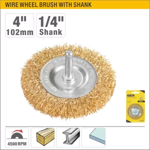 UYUS ESCOBILLA REDONDA PARA TALADRO PLANO – 4″(100MM)X1/4″(6MM)