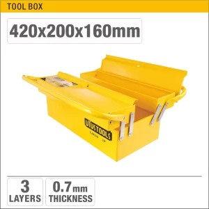 UYUS CAJA DE HERRAMIENTAS METÁLICA – 2 NIVELES – 16″