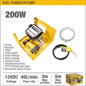 UYUS BOMBA DE DIÉSEL CON MEDIDOR DE FLUJO Y DISPENSADOR – 12V/200W