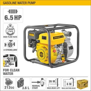 UYUS BOMBA DE AGUA A GASOLINA – 3″ 6.5HP