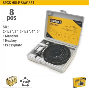 UYUS JUEGO DE 8 PCS DE SIERRAS DE COPA (SACABOCADOS) BI-METAL