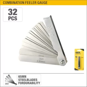 UYUS JUEGO DE 32 PCS DE LÁMINAS DE CALIBRACIÓN DE ESPESORES (GAUGE)