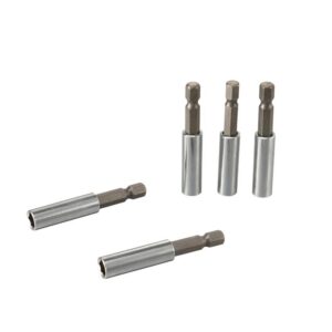 JUEGO DE 5 PCS DE ADAPTADORES MAGNÉTICOS PARA PUNTA DESTORNILLADOR – 1/4″X60MM