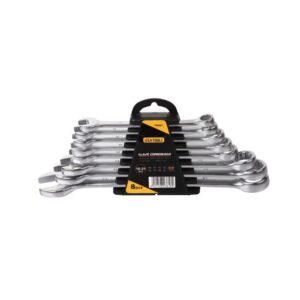 JUEGO DE 8 PCS DE LLAVES COMBINADAS BOCA-CORONA – 10,11,12,13,14,17,19,21MM